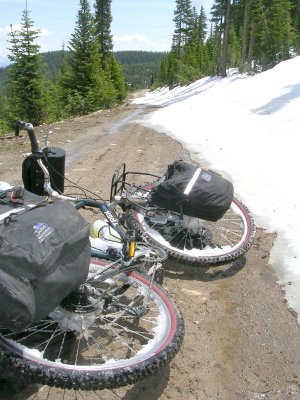 Dennis' snow packed bike.